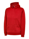 Uneek UX8 - UX Childrens Hooded Sweatshirt – Red