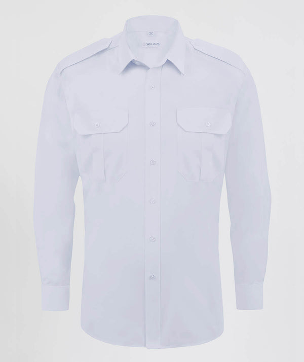 Disley Mens Premium Pilot — White — Long Sleeve