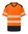 Yoko YK054 Hi-vis mandarin collar comfort trim t-shirt (HVJ430)