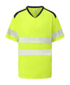 Yoko YK054 Hi-vis mandarin collar comfort trim t-shirt (HVJ430)