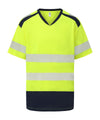 Yoko YK054 Hi-vis mandarin collar comfort trim t-shirt (HVJ430)