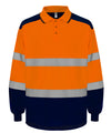 Yoko YK055 Hi-vis two-tone long sleeve polo (HVJ330)