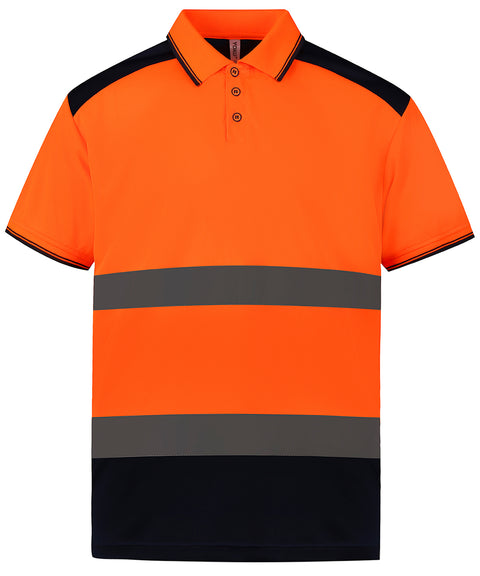 Yoko YK104 Hi-vis two-tone polo shirt (HVJ220)
