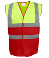 Yoko YK107 Hi-vis two-tone waistcoat (HVW122)