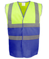 Yoko YK107 Hi-vis two-tone waistcoat (HVW122)