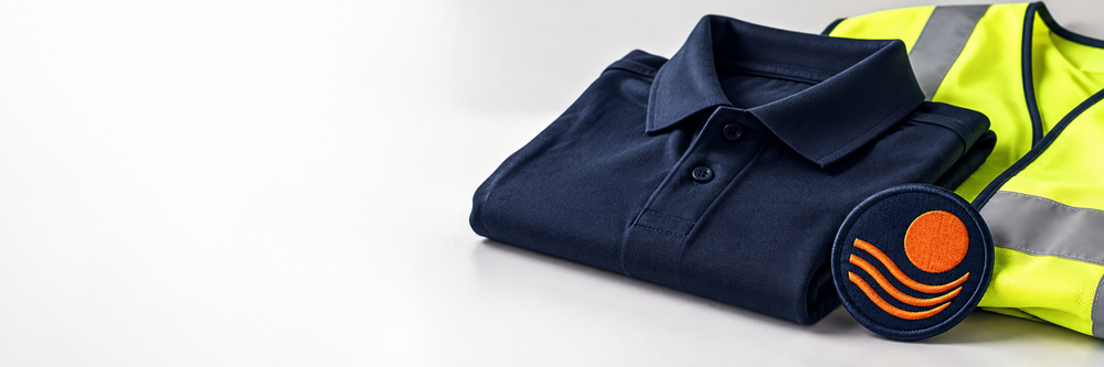 Workwear prepared for company branding