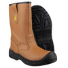 Amblers Safety FS142 Water Resistant Pull On Safety Rigger Boot — Tan