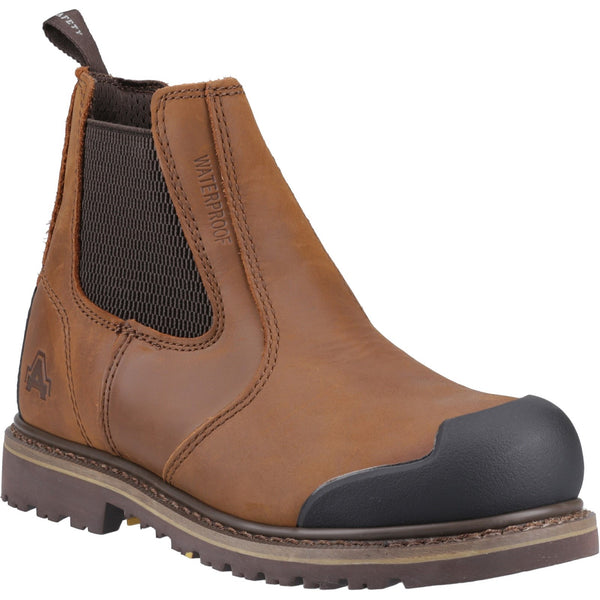 Amblers Safety FS225 Goodyear Welted Waterproof Pull On Chelsea Safety Boot — Brown