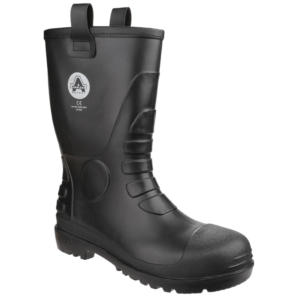 Amblers Safety FS90 Waterproof PVC Pull on Safety Rigger Boot — Black