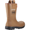 Dunlop Purofort RigPRO Full Safety Synthetic Fur lining Wellington — Brown/Black