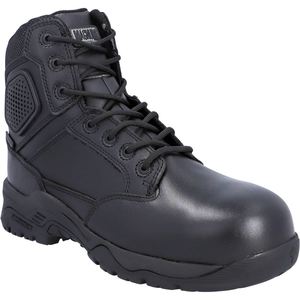 Magnum Strike Force 6.0 Side-Zip CT CP WP Uniform Safety Boot — Black