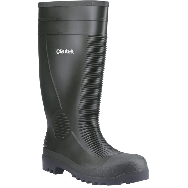 Centek FS340 Safety Wellington — Green/Black