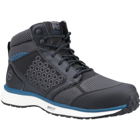Timberland Pro Reaxion Mid Composite Safety Boot — Black/Blue