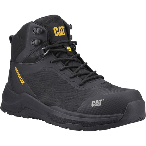 Caterpillar Inductor Mesh Mid Boot — Black