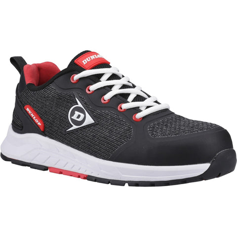 Dunlop T-Max Safety Shoes — Black/Red