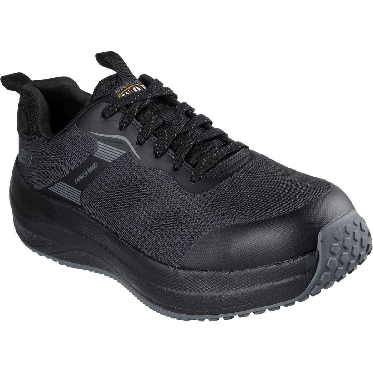 Skechers Workwear Transporter Lite Safety Trainer — Black Textile/Synthetic