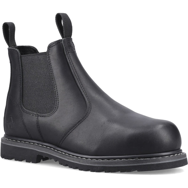 Amblers Safety FS5 Goodyear Welted Pull on Safety Dealer Boot — Black