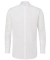 Disley Williams Grandad Collar Shirt — White — Long Sleeve